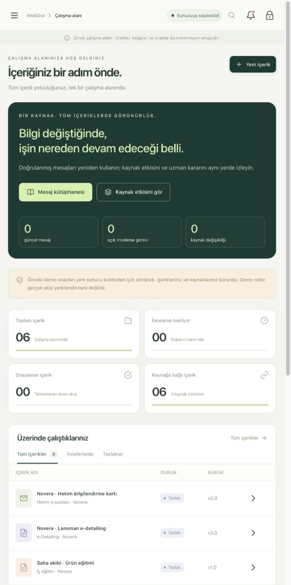Content Studio örnek uygulama ekranı