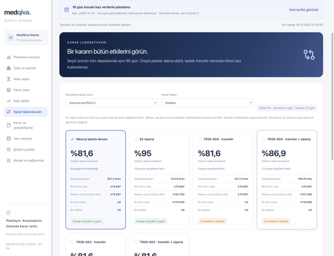 Supply Studio örnek uygulama ekranı